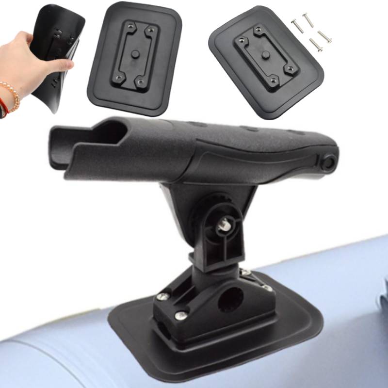 Fishing Rod Holder - 1 セットインフレータブルボート釣り竿ホルダー固定ベース PVC 接着パッドゴムボート釣りカヤックアクセサリー魚探マウント固定