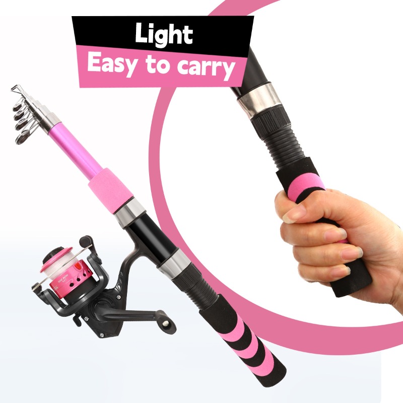 Fishing Rod Spinning - 子供大人初心者向け釣り竿コンボセット 海水淡水キット スピニングロッドリールキャリーバッグ付き 滑り止めハンドル 簡単使用