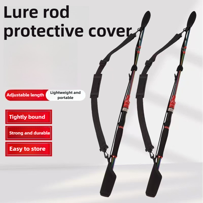 Fishing Rod Combo - 調節可能な釣り竿収納バッグ ポータブルショルダーベルトプロテクター リールとロッド用 釣りアクセサリー 1個