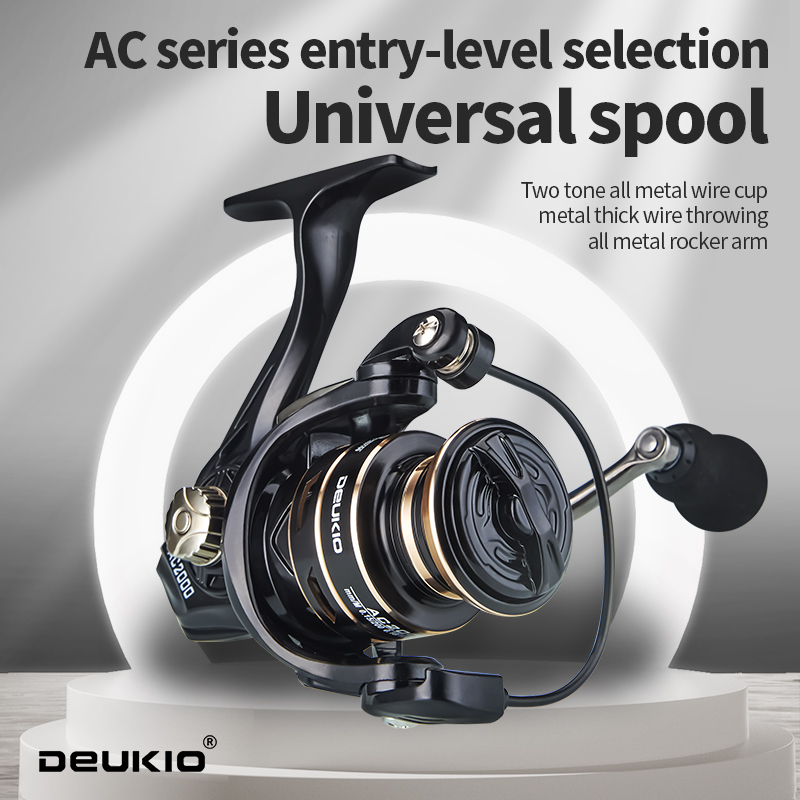 Daiwa Reel Bg - Deukio-金属スプールハンドル付きスピニングリール,フィッシングコイルホイール,最大抗力8kg, 5.2:1,コイ,新品