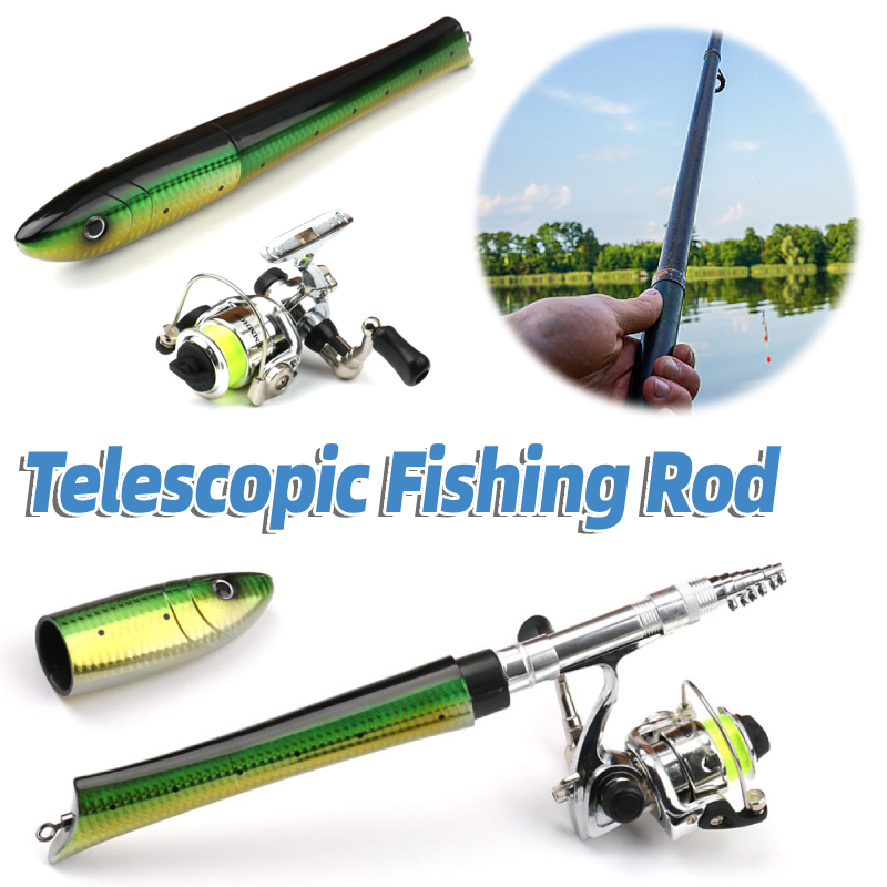 携帯用魚型釣り竿とリール付き伸縮式ミニポケットペン釣り竿、リ - Penn Reel Fierce のレビューと価格