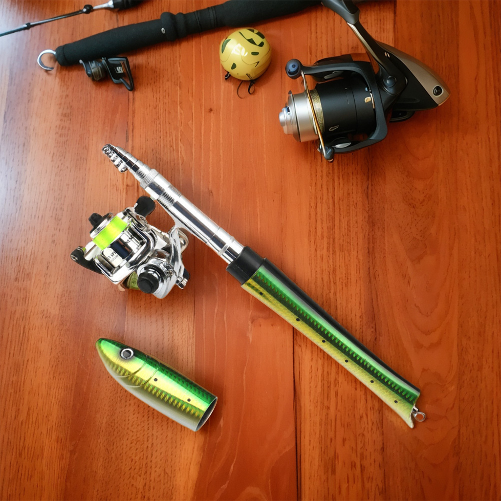 携帯用魚型釣り竿とリール付き伸縮式ミニポケットペン釣り竿、リ - Penn Reel Fierce のレビューと価格