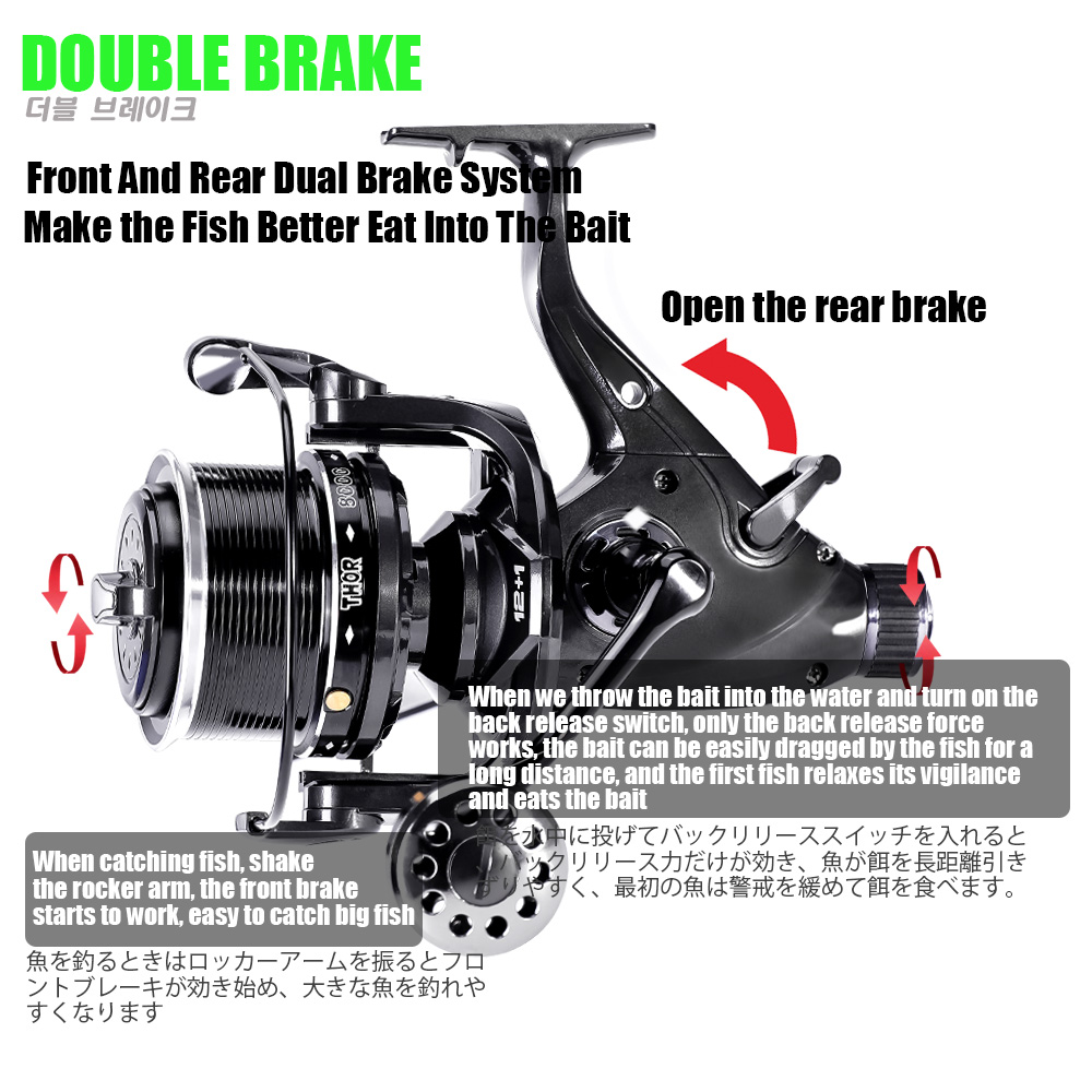 新しい鯉釣りリールスピニングリール最大ダブルドラッグ 27  - Abu Garcia Reel Max のレビューと価格