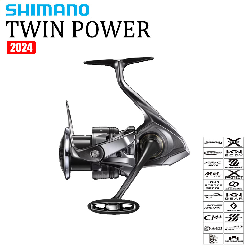 シマノ 2024 ツインパワー 海水対応スピニングリール 1 - Shimano Reel Sienna のレビューと価格