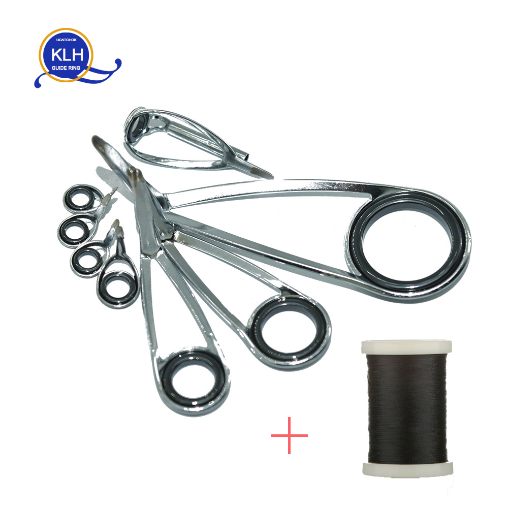 8個/キットklhブラケットステンレス鋼ガイドリングUL-L - Fishing Rod Repair Kit のレビューと価格