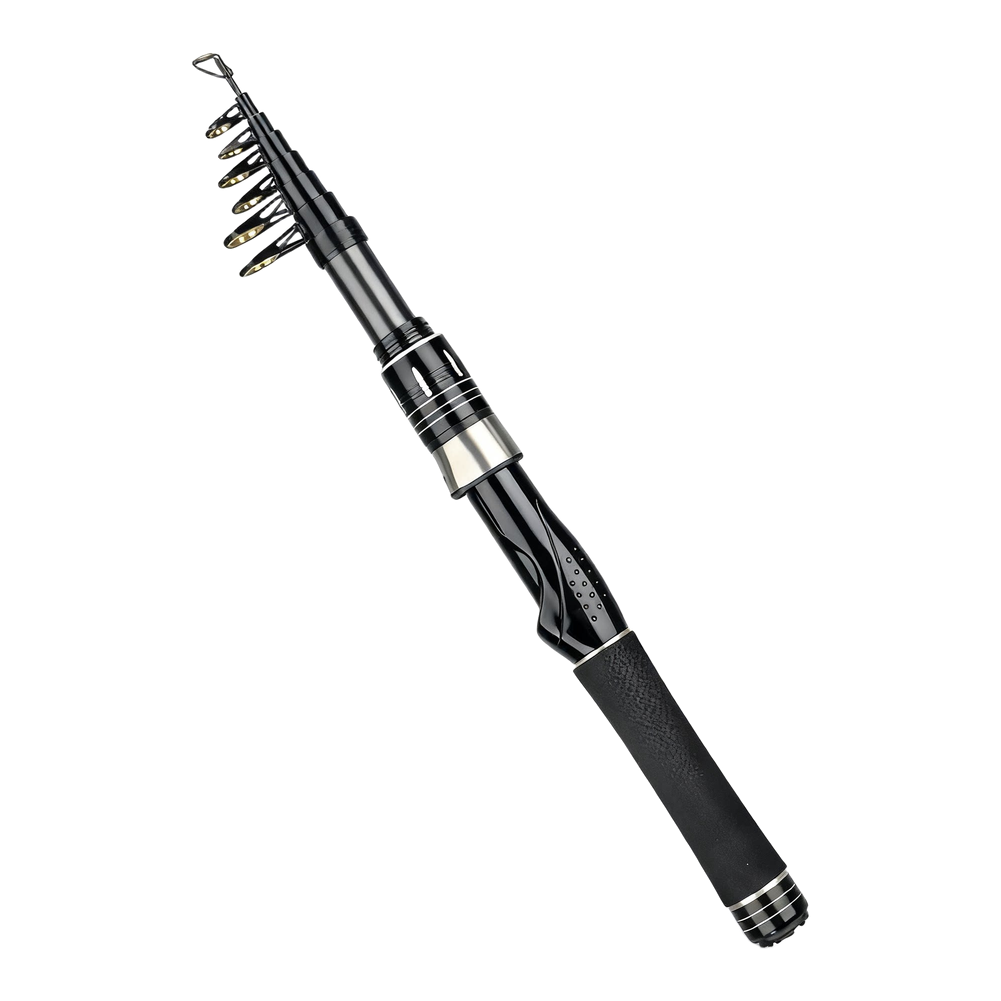 超軽量伸縮式カーボン釣り竿 セラミックガイドリング付き 速い - Fishing Rod Travel のレビューと価格