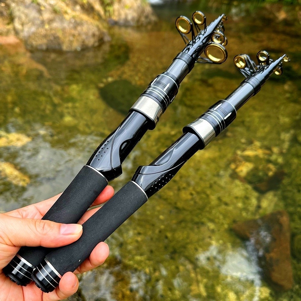 30Tカーボンファイバー製伸縮式釣り竿 カーボンチップ高強度 - Fishing Rod Surf のレビューと価格